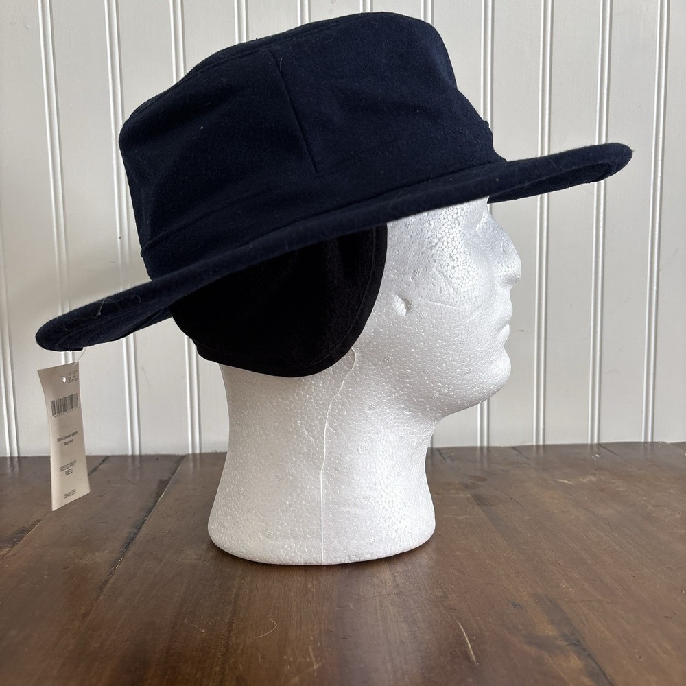 Duluth Trading Men's Crusher Winter Wool Hat Navy Size M Ear Flap NWT